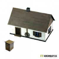 Kromlech Tabletop Scenics Poland 1939 WOODEN COTTAGE WITH PRIVY 