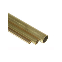 K&S Brass Square Tube 1/16 x 12" 0.014 Wall (2)