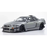 Kyosho Samurai 1/18 Nissan Skyline GT-R (R34) Khyzyl Saleem (Matte Gray) Resin Model Car