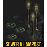 Batman Miniature Game: Sewer & Lamppost Resin Set