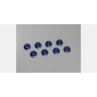 Kyosho Nut(M4x4.5) Flanged (Steel/Blue/8pcs)