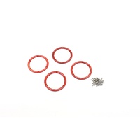Kyosho ALUM WHEEL COVER RED (4)