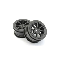 Kyosho 8-Spoke Watanabe Wheel (Black Metallic/2pcs) [FAH706BK]