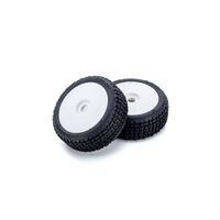 Kyosho IFTH005W Dish Wheel with Tire (White/K-BLOX/2pcs)