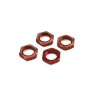 Kyosho IFW472R Wheel Nut (Red/4pcs/for Serration)