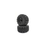 Kyosho NTTH001BK Premounted Tire (Nitro Tracker/Black/2pcs)