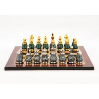 Dal Rossi Italy Chess Set 40cm Mahogany Maple Board with 90mm Pieces L12159DR-S