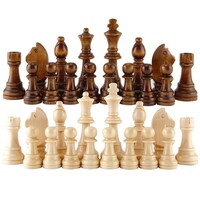 Dal Rossi 3" Wooden Chess Pieces in a Poly Bag