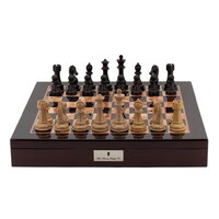 Dal Mahogany Dark Cherry 101mm Chess Set