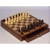 Travel Chess Set Walnut 10in L2200EA