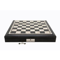 Dal Rossi 18" Black and White Chess Board