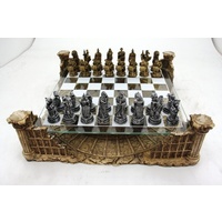 Dal Rossi Italy Roman Colosseum Chest Set In Polyresin and Glass Board