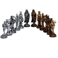 Dal Rossi 75mm Medieval Pewter Chess Pieces  - L2222DR-P
