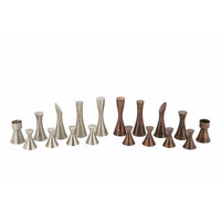 Dal Rossi 85mm Contemporary Metal Chess Pieces  - L2224DR-P