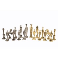 Dal Rossi 132mm Renaissance Metal Chess Pieces  - L2225DR-P
