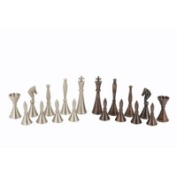 Dal Rossi 110mm Staunton Metal Chess Pieces  - L2234DR-P