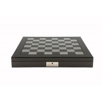 Dal Rossi 16" Carbon Fibre Shiny Finish Chess Box With Compartments - L2260DR-B