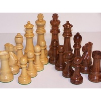 Dal Rossi Chess Pieces - French lardy, Jumbo Boxwood/Sheesham 150mm Wood Double Weighted