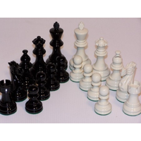 Dal Rossi Chess Pieces 95mm French Lardy Black & White Double Weighted L3085DR