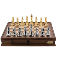 Dal Rossi Italy Gold & Silver Chess Set 20"