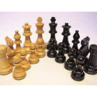 Dal Rossi Chess Men Classic Ebony 95mm Triple Weighted L3120EA
