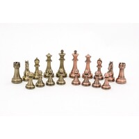 Dal Rossi 110mm Bronze and Copper Finish Weighted Chess Pieces - L3223DR-P