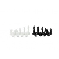 Dal Rossi 85mm Diamond-Cut Black & White Chess Pieces