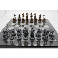 Dal Rossi Italy Mad Max Robot Chess Set 20in Box with Compartments
