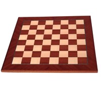 Dal Rossi 60cm Mohogany and Maple Chess Board  - L7815DR-B