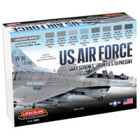 LifeColor Modern US Air Force Grey Schemes (22ml x 8)