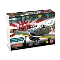 LifeColor WWII Japanese Navy Aircraft - 8 Colour Acrylic Paint Set
