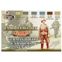 Lifecolor German Uniforms WWII #1 Acrylic Paint Set
