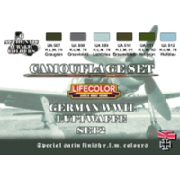 Lifecolor German WWII Luftwaffe #2 Acrylic Paint Set