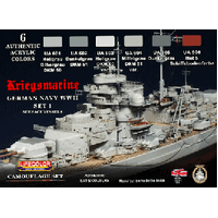 Lifecolor Camouflage Set Kriegsmarine Acrylic Paint Set