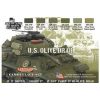 Lifecolor US Olive Drab Acrylic Paint Set