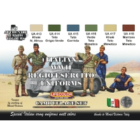 Lifecolor Italian WWII Uniforms Acrylic Paint Set
