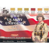 Lifecolor WWII US Army #2 Uniforms Combat Gear Acrylic Paint Set
