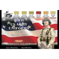 Lifecolor WWII US Army #2 Uniforms Combat Gear Acrylic Paint Set