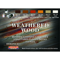 Lifecolor Weathered Wood Acrylic Paint Set