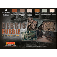 Lifecolor Debris & Rubble Acrylic Paint Set