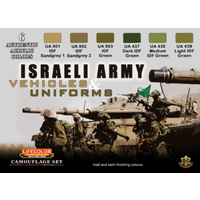 Lifecolor Isreali Army Vehicle & Uniforms Acrylic Paint Set
