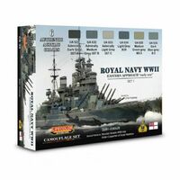 Lifecolor Royal Navy WWII Eastern Approach #1 Acrylic Paint Set