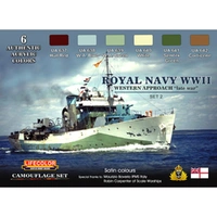 Lifecolor Royal Navy WWII Western Approach #2 Acrylic Paint Set