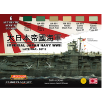 Lifecolor Imperial Japan Navy WWII Late War - #2 Acrylic Paint Set