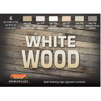 Lifecolor White Wood Acrylic Paint Set