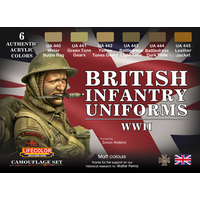 Lifecolor British Uniform Acrylic Paint Set