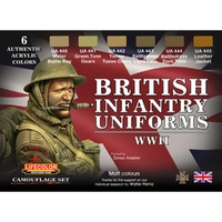 Lifecolor British Uniform Acrylic Paint Set