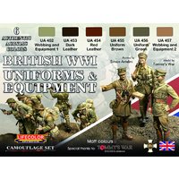 Lifecolor British WWI Uniforms & Equipment Acrylic Paint Set