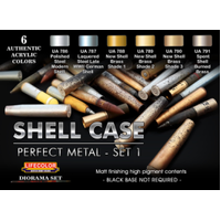 Lifecolor Shell Case Metal Colour Set 1 Acrylic Paint Set