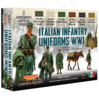Lifecolor Italian Infantry Uniforms WWI 6 Colour Acrylic Paint Set